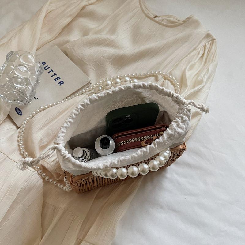 Bag Women's New Beach Woven Bag Fashion Chain Shoulder Messenger Bag