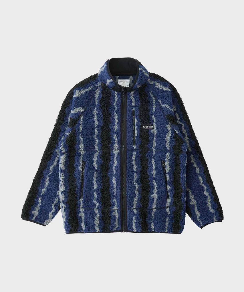 Gramicci Ripple Sherpa Jacket Navy Ripple