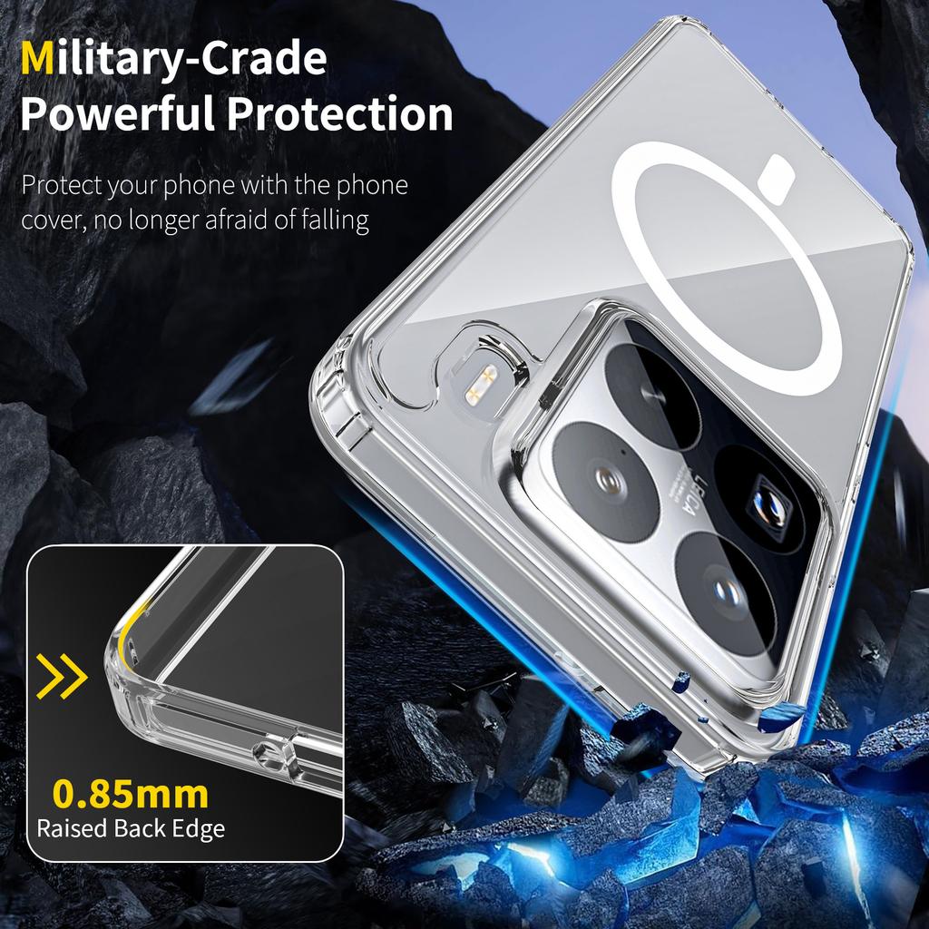 For Xiaomi 15Ultra Phone Case 15t Fully Transparent Magnetic Suction All Inclusive Xiaomi 14pro Ultra-thin Protective Case
