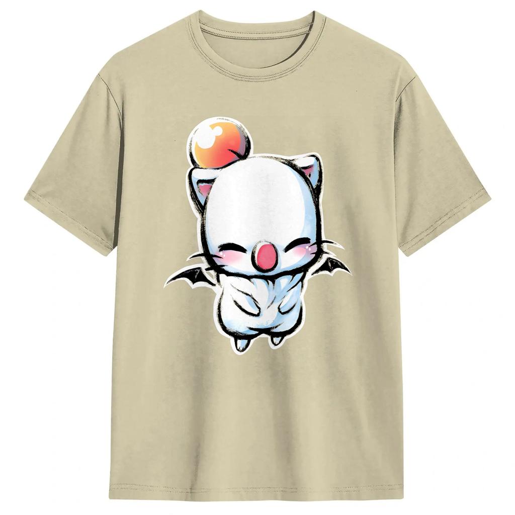 FF VII Kupo Moogle TShirt Summer 100 Cotton T Shirts For Unisexs Hipster Design Tee Shirt Short Sleeve Vintage Top Tees