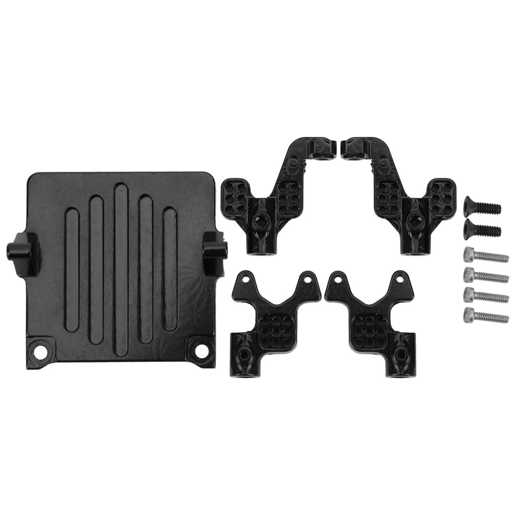Aluminum Alloy Receiving Rack Shock Absorber Bracket for Axial SCX24 90081 1 24 RC CarBlack