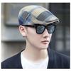 Colorful Plaid Berets Button Adjustable Painter Caps Unisex Summer Visor Hat  for Men Women