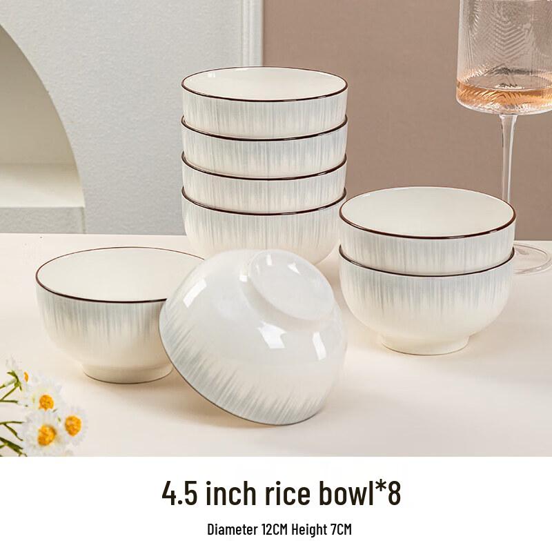 Qiwei Cream Style 2-Person Ceramic Dinnerware Set