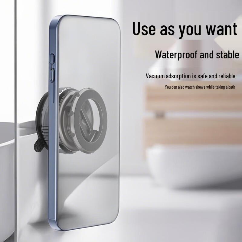OIMG Foldable 360-Degree Rotating Vacuum Suction Phone Holder