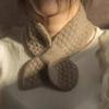 Thickening Cross Knitted Scarf Bib Snood Cowl Tube Thermal Neck Warmer Scarf  Winter