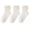 Cotton Mid-Calf Socks White Lace Princess Socks Sweet Lolita Socks  for Women