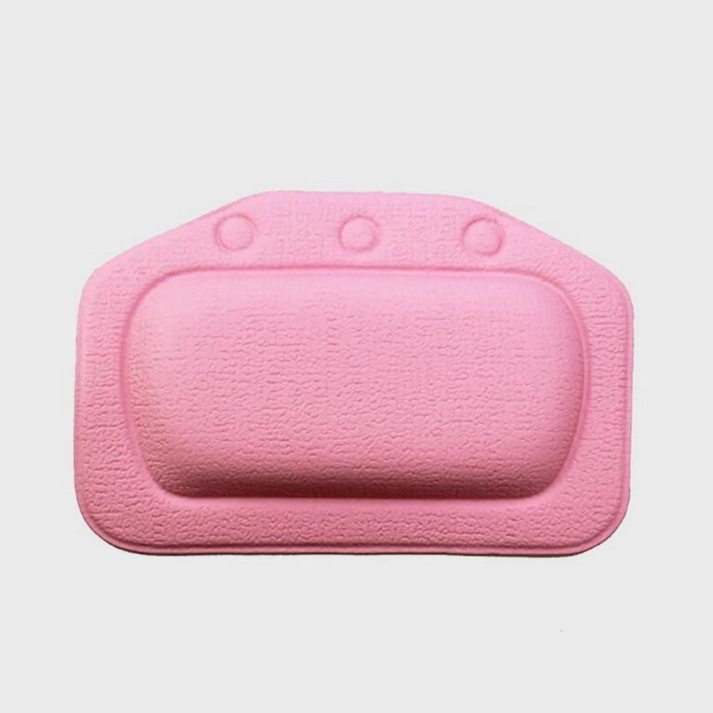 

New PVC Neck Bathtub Cushion Soft 21*31cm SPA Bath Pillow with Suction Cup Neck Support Bathroom Supplies Body Relaxation розовый