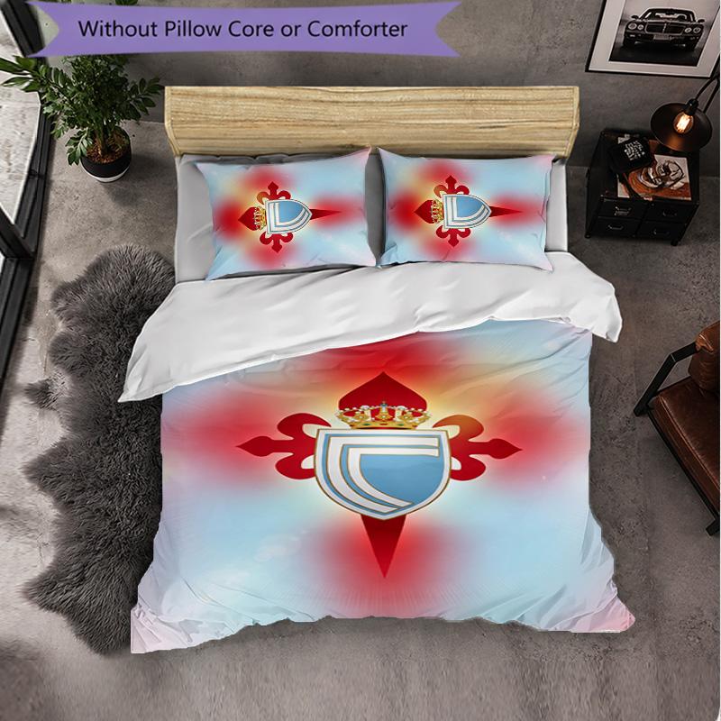 Celta Vigo FC Themed Bedding 3Pcs Duvet Cover Set Decorative Bed Linen For Teen Room Home Decoration