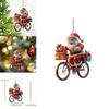 Santa Claus Car Decor Acrylic Pendant For Christmas Interior Enhancement