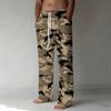 Herren Lockere Lässige Einfarbige Hose Camouflage Muster Gerade Hose