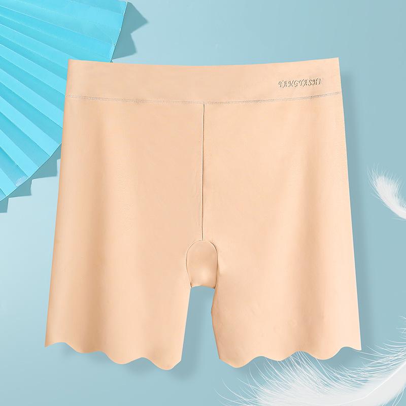 

Women s High-Waist Ice Silk Seamless Safety Panties - Summer Style, Plus Size, Anti-Exposure M 80-100 lbs тілесний