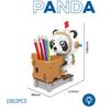Idea Lovely Animal Nanobricks Micro Diamond Block Panda Astronaut Pen Container Assemble Bricks Model Educational Toys For Gifts