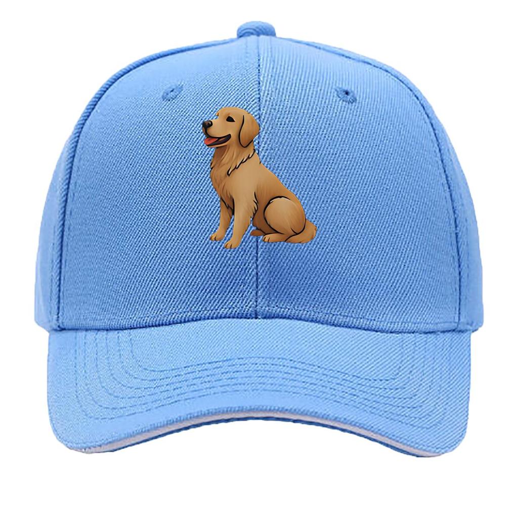 Cartoon Golden Retriever Resin OrnaUnisext Hip Hop Hat Fashion Outdoor Sports Sandwich Baseball Cap