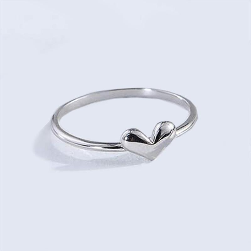 1Pc Simple Heart-shaped Peach Heart Ring, Simple and Sweet Daily Decoration, Fashionable and Popular Ring