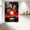 Jaws Vintage Movie Poster Metal Tin Sign - Shark Attack Horror Decor for Home, Bar, Man Cave, Wall Art Decoration