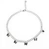 Thick chain butterfly necklace ins hip hop trendy temperament cold wind personality neck chain collarbone chain titanium steel chain