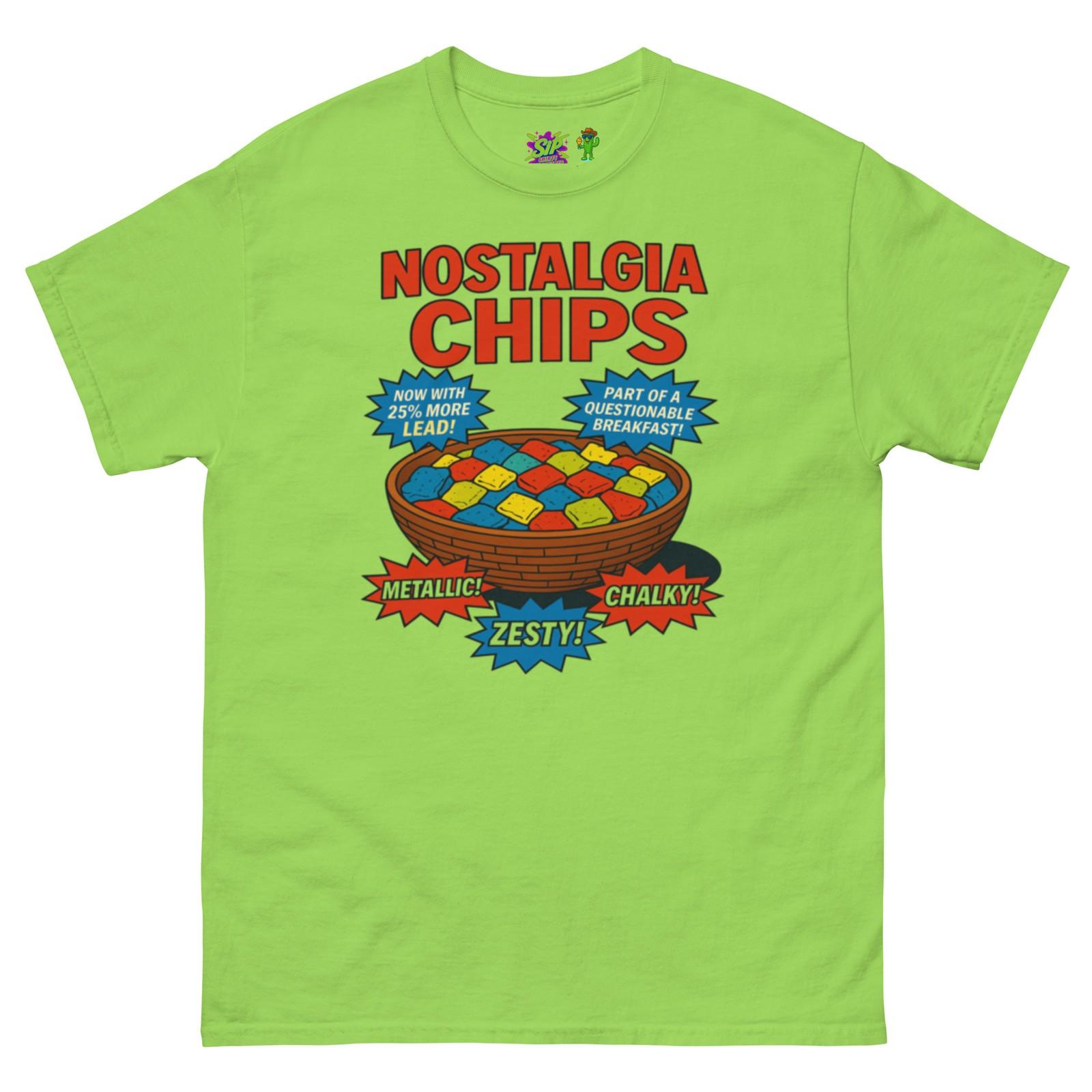 Breakfast of Champions Nostalgia Chips Funny Old School T Shirt Mens Womens Tees Top 3XL