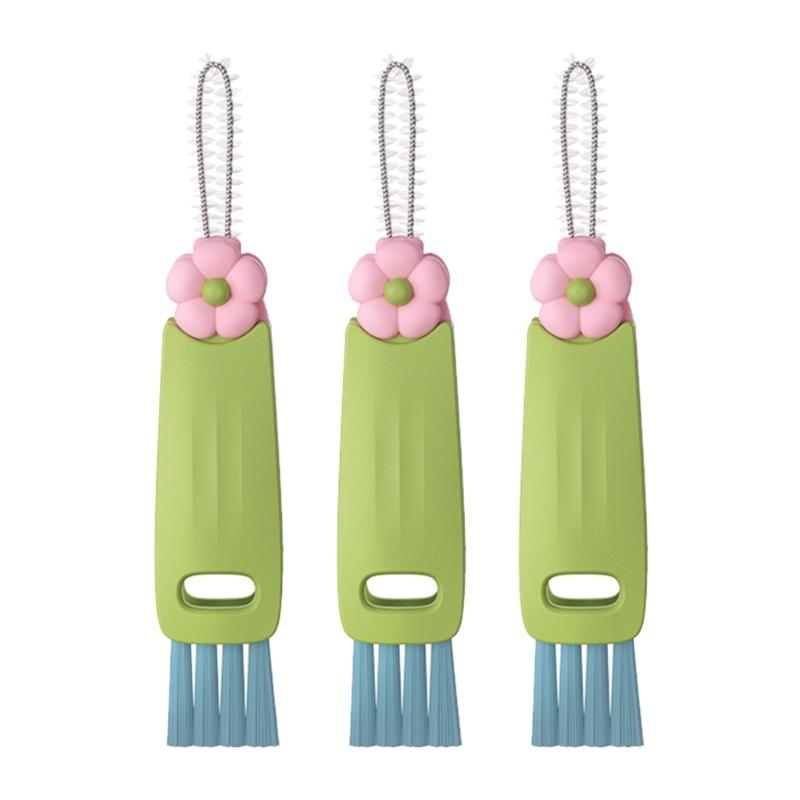 User friendly Cup Lid Cleaner 3 Way Design Scraping Scrubbing Wiping Kitchenwares Plastic Tool