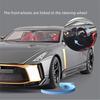 Nové 1:18 Niaasn GTR 50 Model sportovního auta z hliníkové slitiny Odlévaný kov Hračka Závodní model Vysoká simulace Zvuk a světlo Dětská hračka Dárek