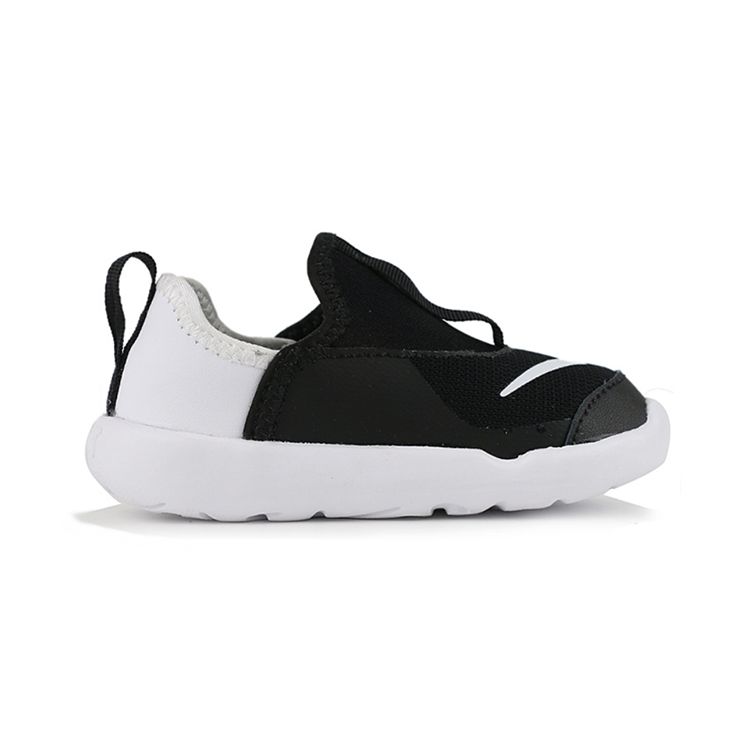 Nike Lil Swoosh Low-Top Sports Casual Shoes Baby Sneakers Black White AQ3113-001