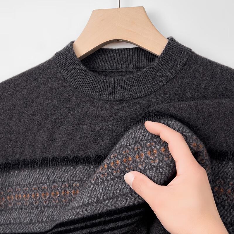 Yiliteng Men's 100% Wool Pullover Sweater