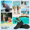 Kepglow Women's Lightweight Aqua Shoes, Amphibious Water Shoes, Sand-Resistant, Barefoot, Foldable, Breathable, Black, Size 28.5cm