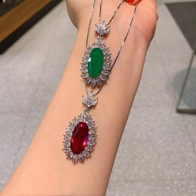 New Wish Chalcedony Denier Shape Plain Face Bare Body Temperament Women'S Pendant Necklace Women'S