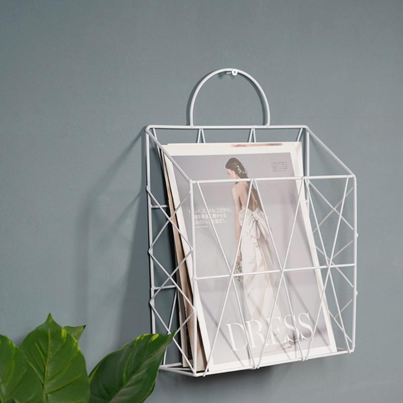 Exquisiter Zeitschriften-Organizer-Halter aus Eisendraht mit robuster Aufhängehalterung, hochbelastbarer Eisen-Akten-Buchhalter, Wandornament