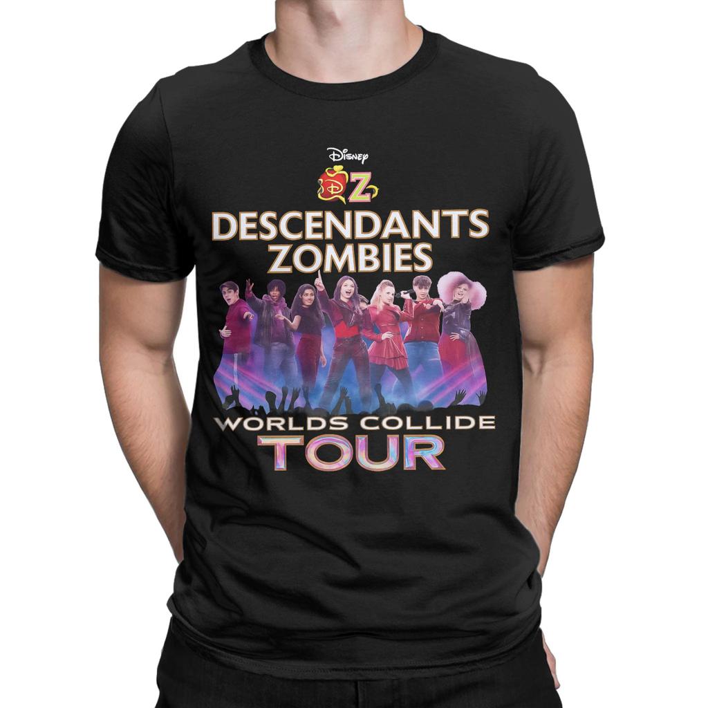 Printed Descendants Zombies Collide Tour Concert Music Festival 2025 Tshirts Unisex 100%Cotton O-neck Summer Clothing