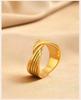 Adjustable Angel Wings Ring for Women, 18K Gold Plated Stainless Steel Wrap Bypass Band, Waterproof Jewelry