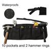 Tool Apron With 12 Pockets Waterproof Adjustable Utility Waist Apron For Builders Carpenters Heavy Duty Work Apron Perfect For Tools And Accessories
