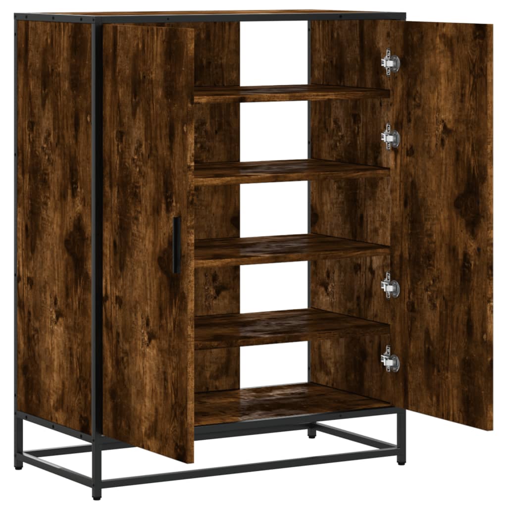 Vidaxl Szafka Na Buty, Przydymiony Dąb, 75X38X97,5 Cm