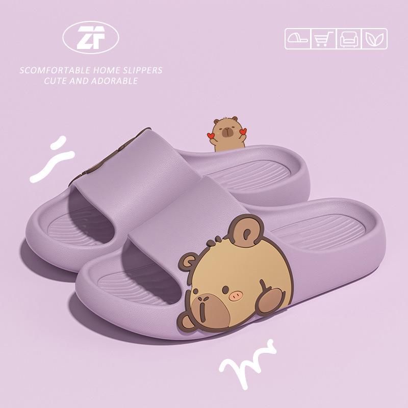 

Fashion Capybara Women s Slippers 2025 Fashion Cute Comfortable Home Casual Shoes Non-Slip Bathroom Sandals Cartoon Outdoor Beach Shoes 32-33
