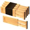 Utoplike Drawer Adjustable for Kitchen for Clothes Office Use Dividers, Bamboo, Multifunctional, Extendable, Length, Drawers, 4-Pack, Underwear,