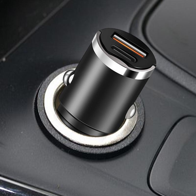 Fast Car Charger Car Charger Multifunctional USB Small Concealed Pull Ring Charger Two Port Fast Charging Charger For Car