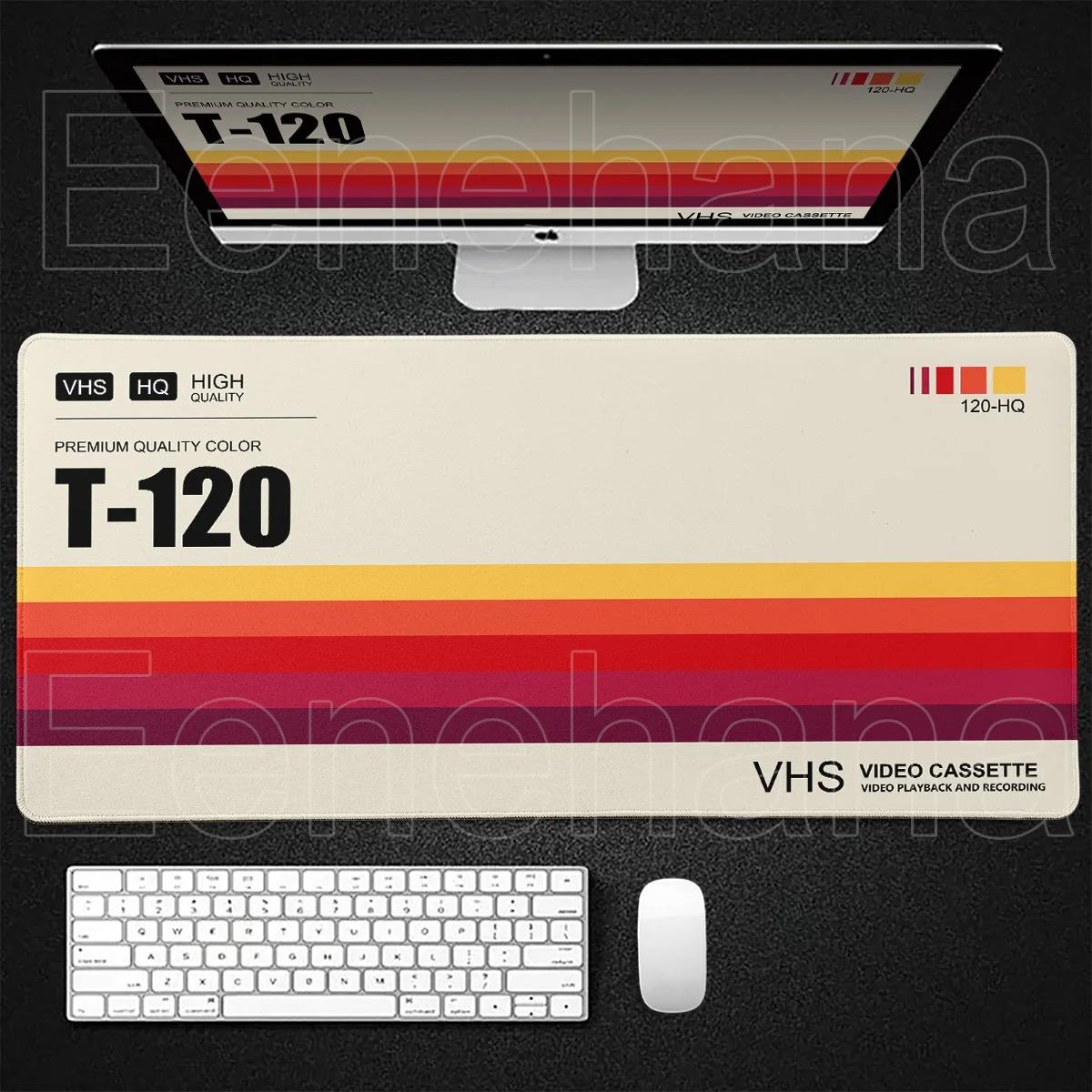 

VHS Большой Коврик для Игровой Мыши Нескользящий Ностальгический Коврик для Клавиатуры Ретро Стиль Мода Коврик для Ноутбука Мышей Магнитная Лента Ковер 30x60cm