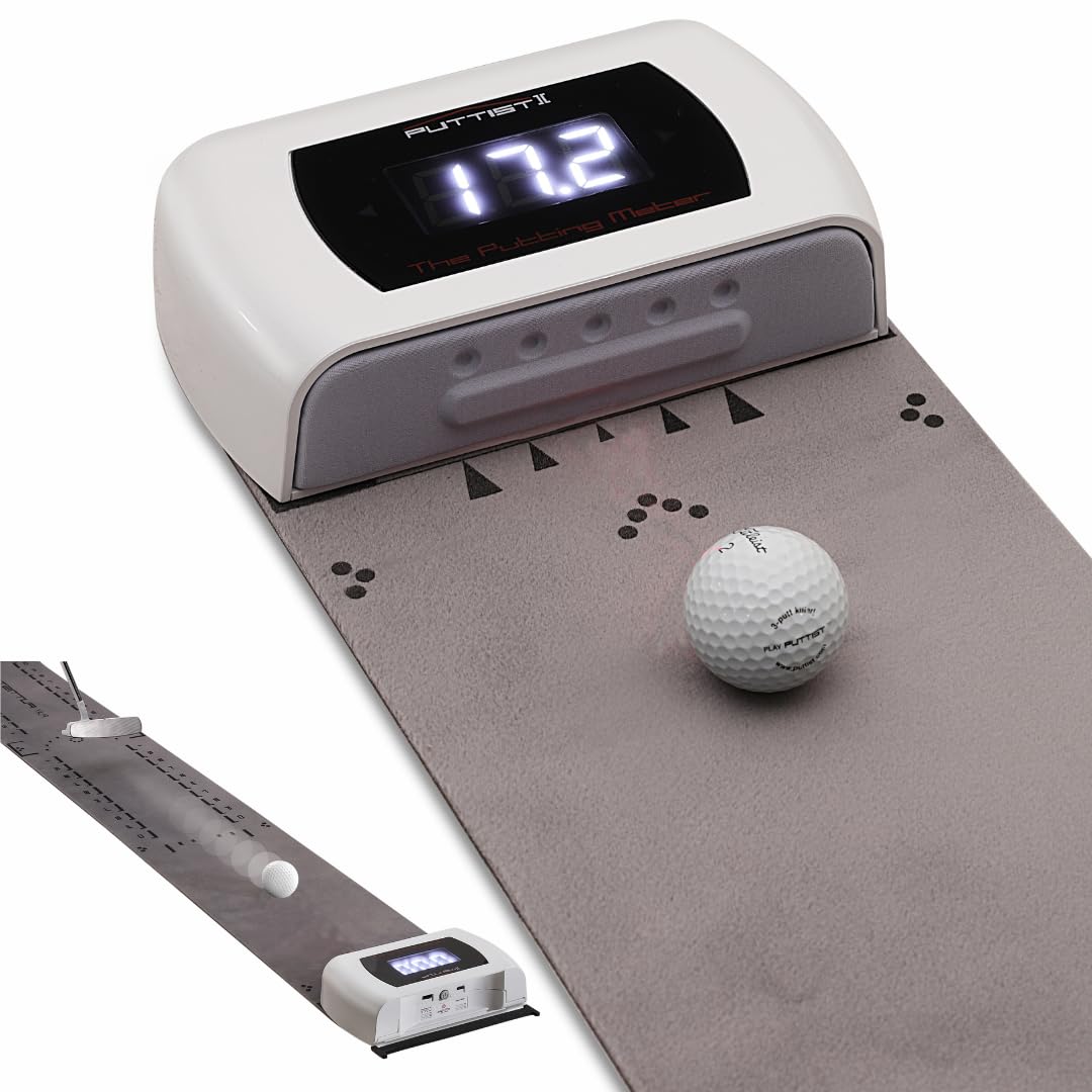 

PUTTIST II Plus Digital Putting Mat for Indoor Golf Game and Putting Practice BASIC (PUTTIST2 (Outlet Powered)) белый