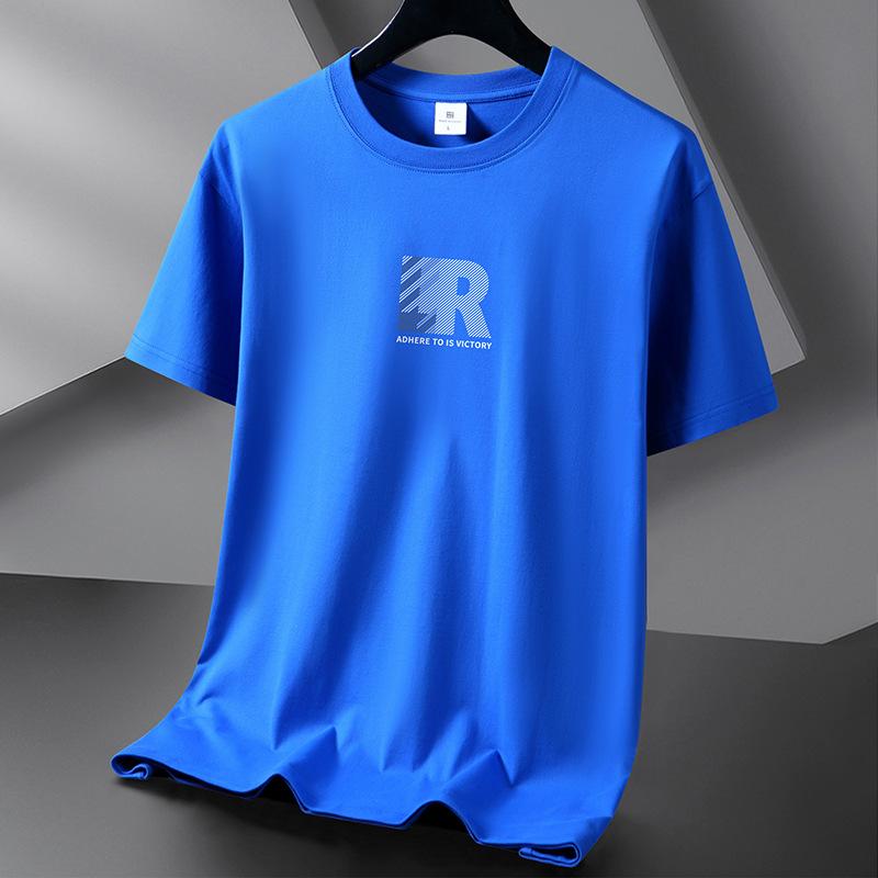 R Herrenmode Kurzarm-T-Shirt aus reiner Baumwolle S-6XL