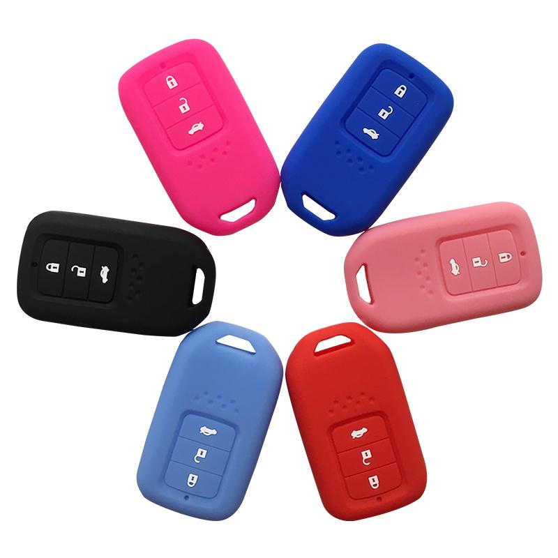 Silicone Key Case Holder for Honda SRV 2021 CR-V Civic 4d 2015 2016 2017 Inspire Key Cover 3Button Remote Smart Case for Keys