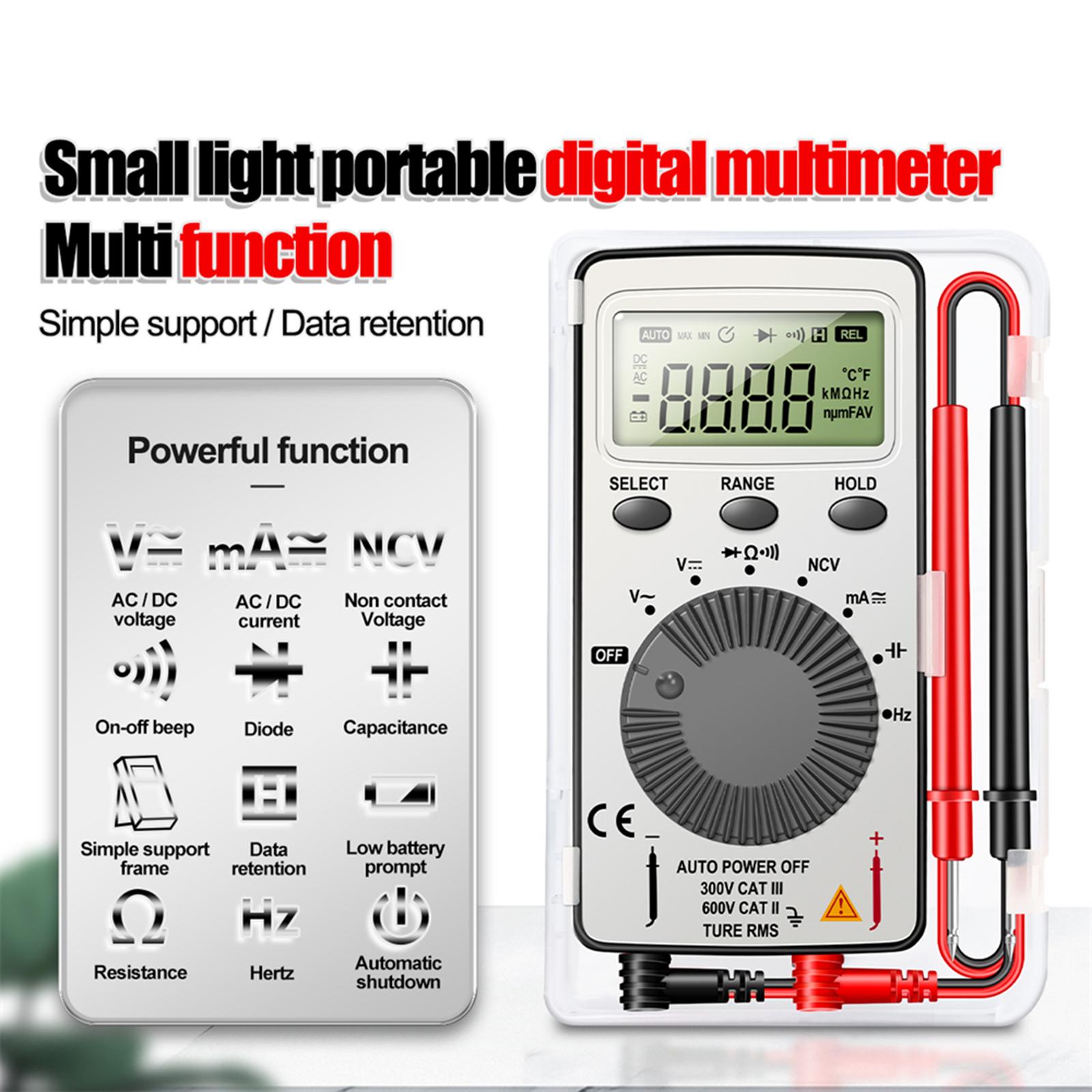 

Цифровий мультиметр 1999 року Мультитестер із безконтактним визначенням напруги РК-дисплеєм Тести з автоматичним визначенням діапазону для дому
