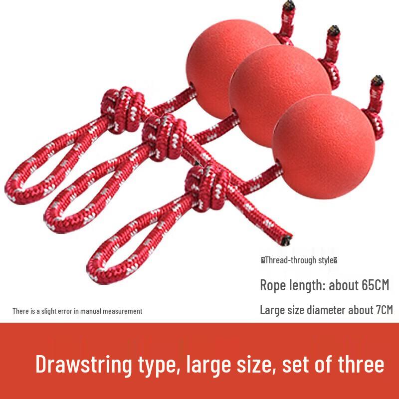 YOUNGER PET Dog Teething Ball Toy with Rope - 3 Pack