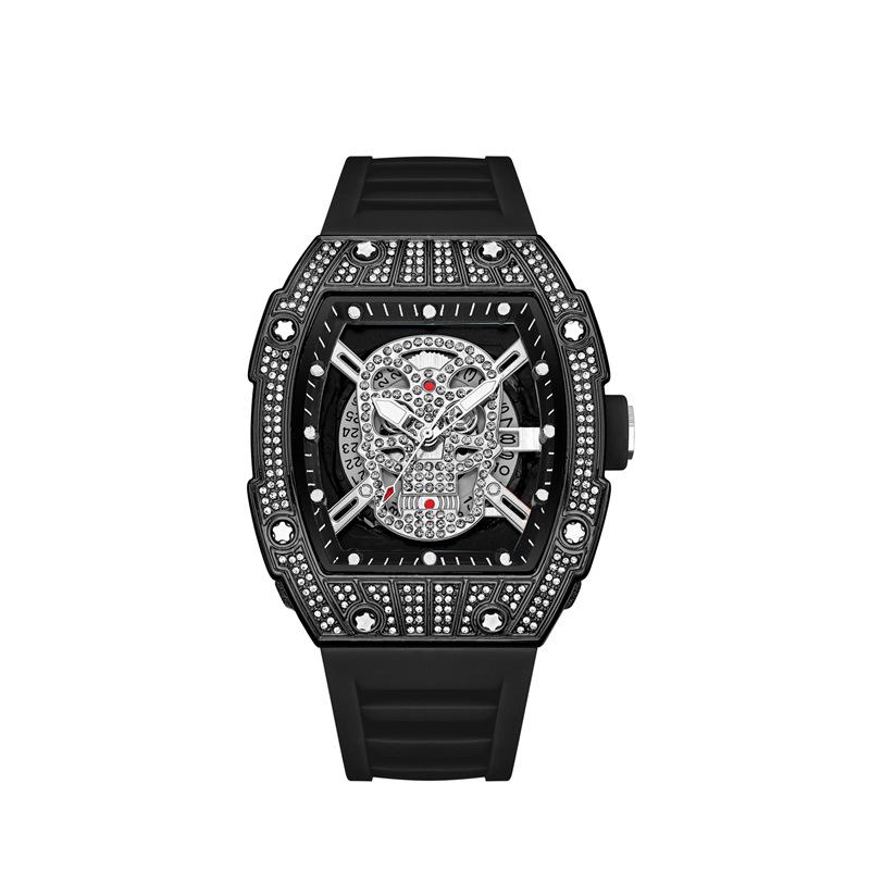 Richard Fully Automatic Men's Diamond-Studded Starry Sky Quartz Watch - Fashionable Hollow Design