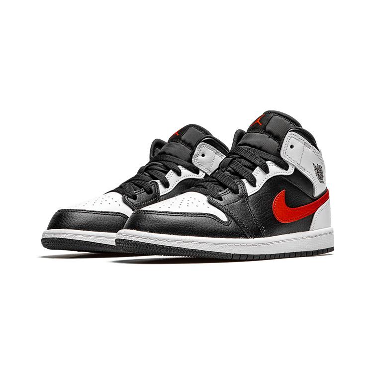 Jordan 1 Mid White Black Chile Red PS 640734-075