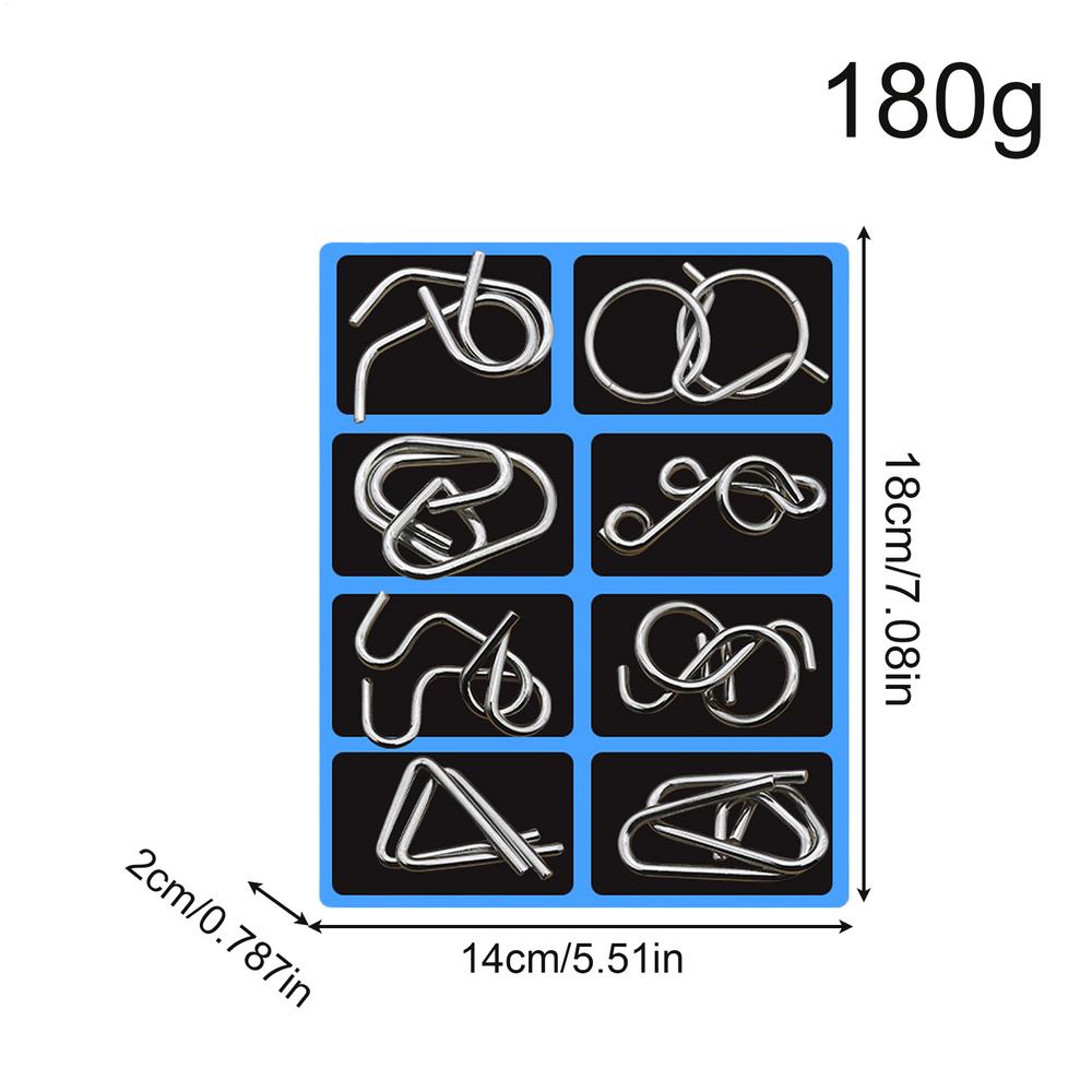 

40pcs Metal Puzzles Brain Teasers I Q Test Intelligence Game Educational Toys for Adults Teens, Party Travel Home Office