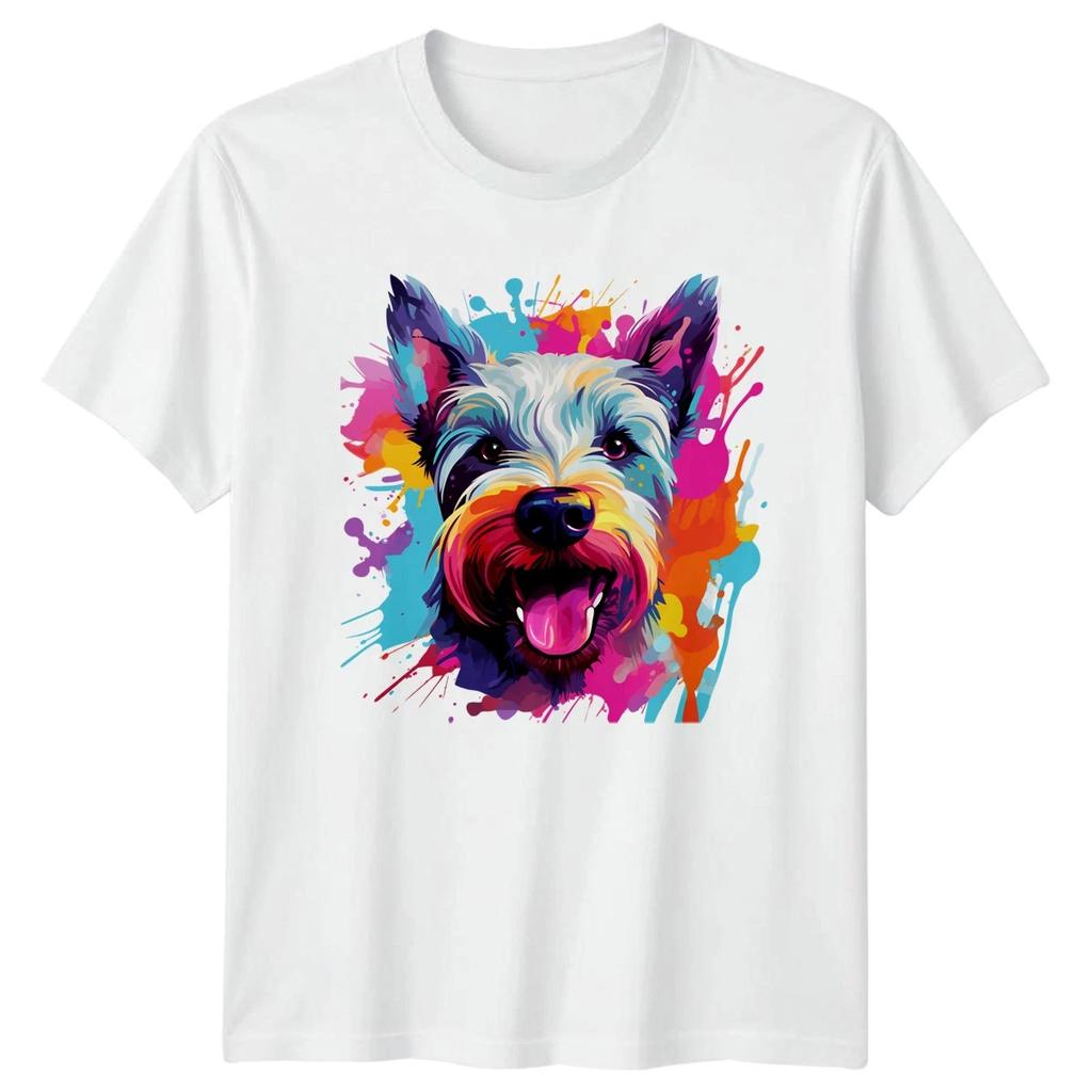Colorful Terrier Dog Face T-Shirt Pet Lover Gift For Him And Her