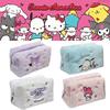 Cute Ins-style Cartoon Embroidered Makeup Bag With Large Capacity For Travel And Desktop Storage