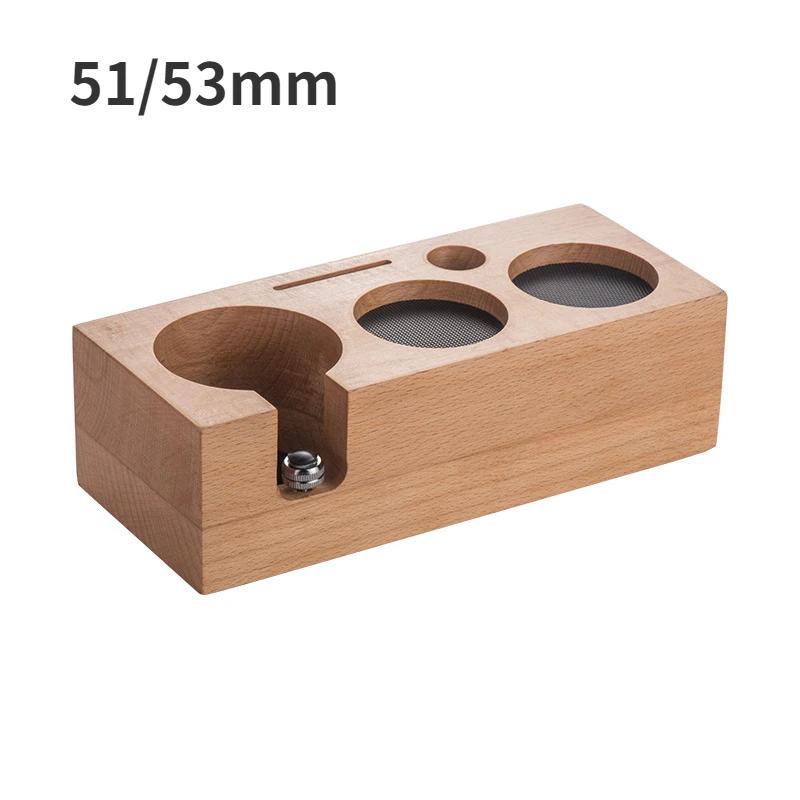 51/53/58mm Wood Coffee Tamper Holder Espresso Tamper Station Stand Wooden Base Espresso Machine Tools Barista Accessories