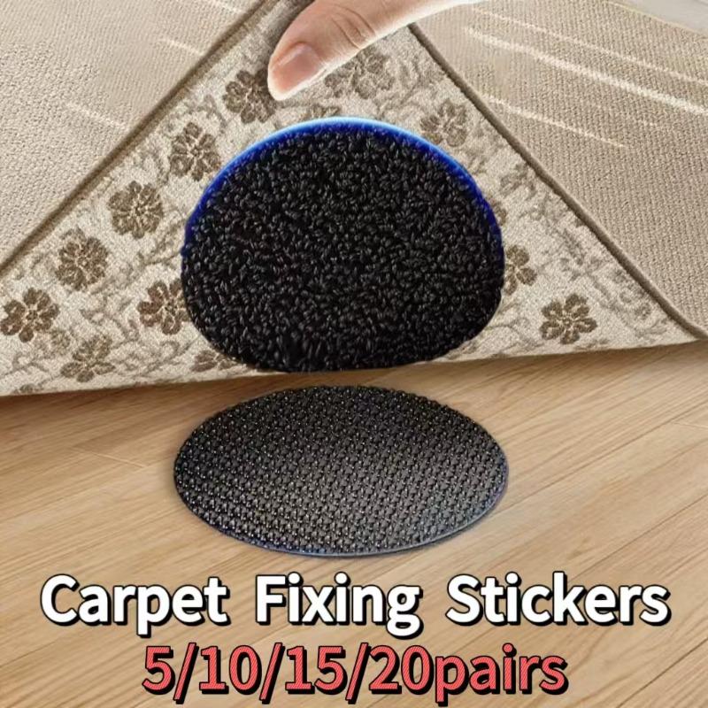 5-20pairs Carpet Fixing Sticker Adhesive Fastener Tape Strong Double Side Hook-and-loop Fastener Auto Adhesive Tape Comforter