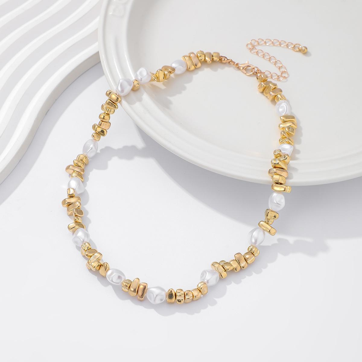 

Boho Love Heart Pendant Choker Necklace for Women Imitation Pearl Chain Wedding Jewelry Accessories