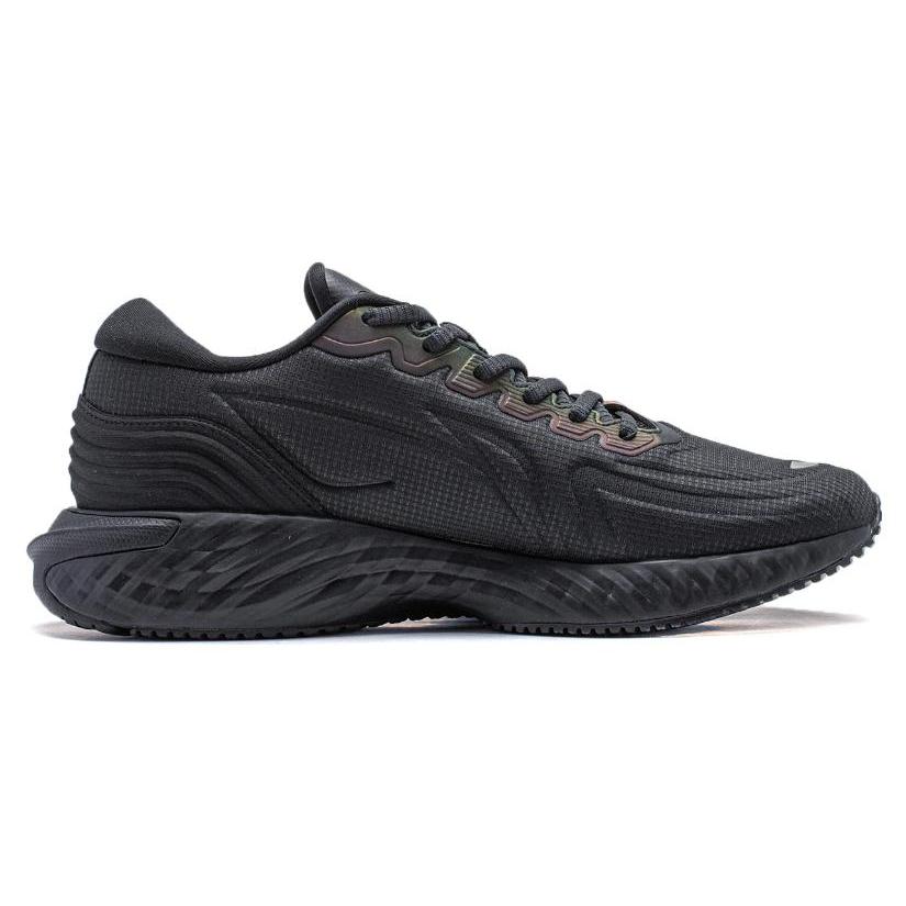 Li Ning Cloud Shield Amorti Confortable Réfléchissant Rebond Basse Tige Chaussures de Course Homme Noir ARST057-1
